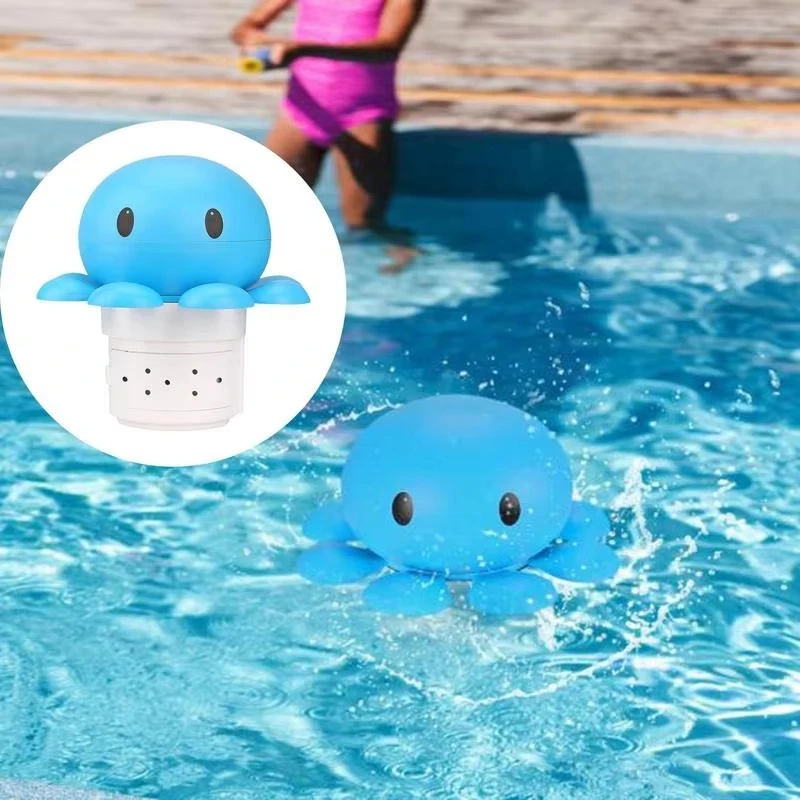 Dispensador de cloro para piscina, soporte para tableta de cloro de pulpo, dispensador de tabletas de cloro para piscina interior y exterior, bañera de hidromasaje