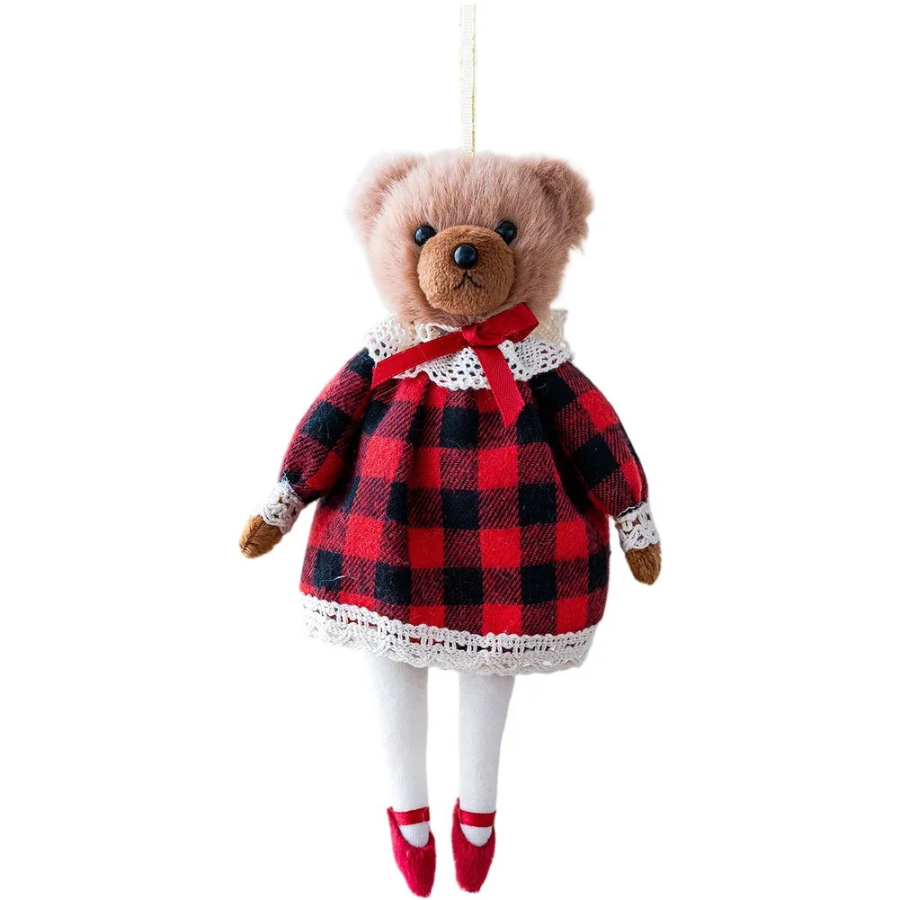 

Couple Bear Plush Keychain with Whimsical Princess and Gentleman Cartoon Design for Key Holder and Bag Decoration