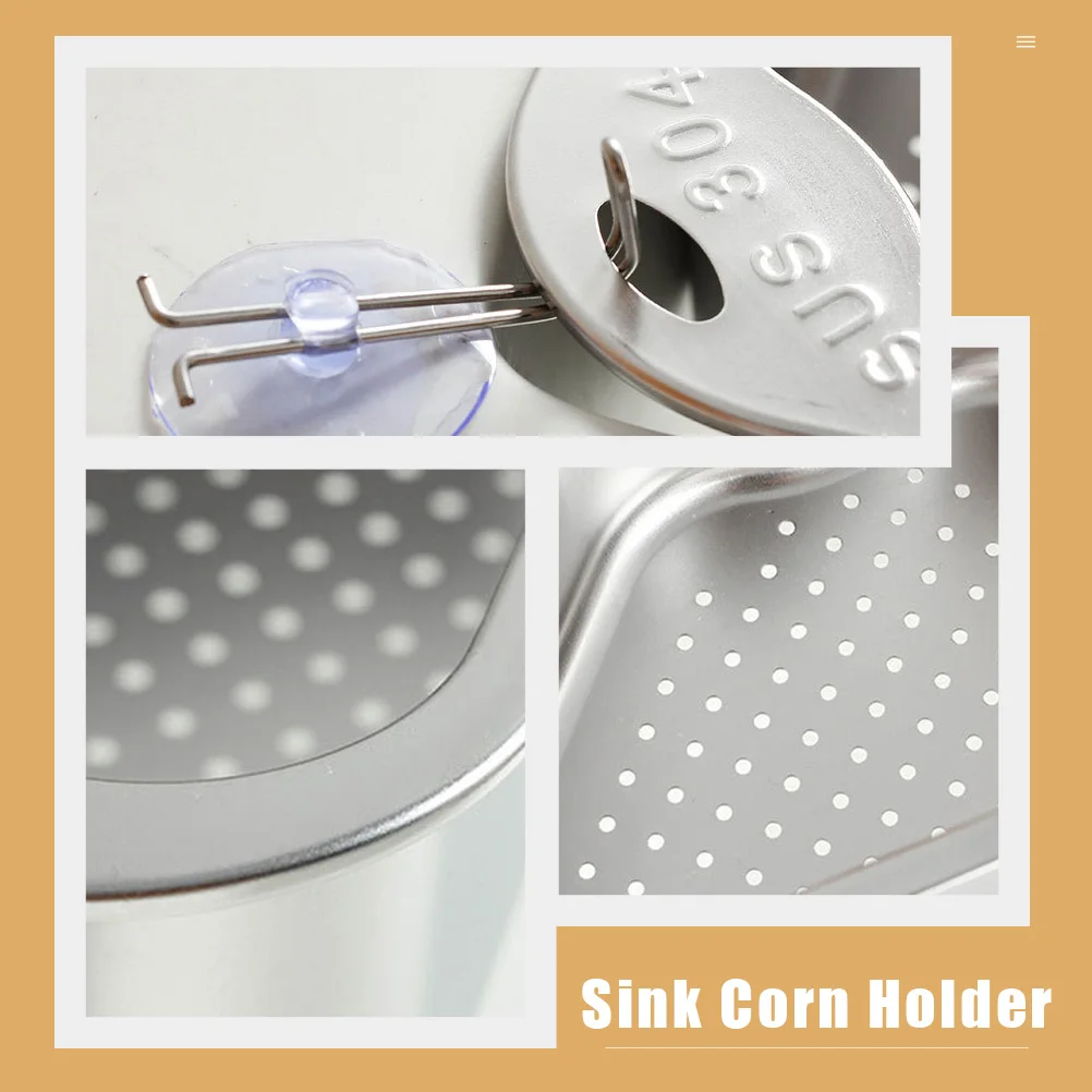 

Triangle Sink Draining Basket Stainless Steel Strainer Food Holder Fits Most Sinks Storage Rack Triangle Filter