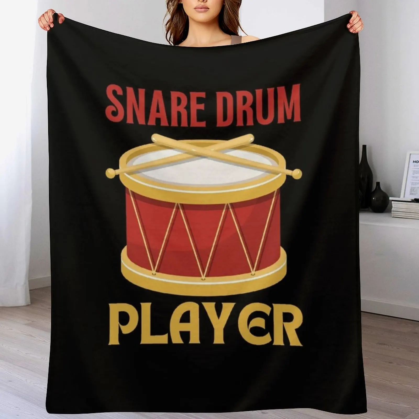 Snare Drum Player Throw Blanket Hair Soft Plaid Decorative Sofas warm winter Blankets