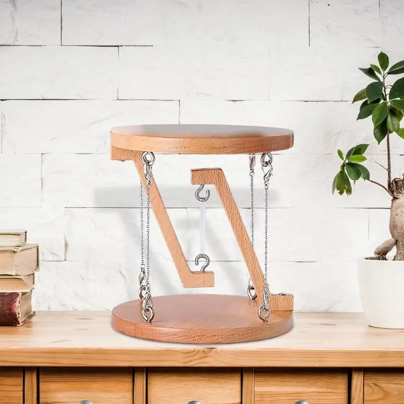 Early Education Toy Bedroom Home Decoration,Tensegrity Table Rustic Wooden Speaker Holder for Table Bedroom TV Cabinet