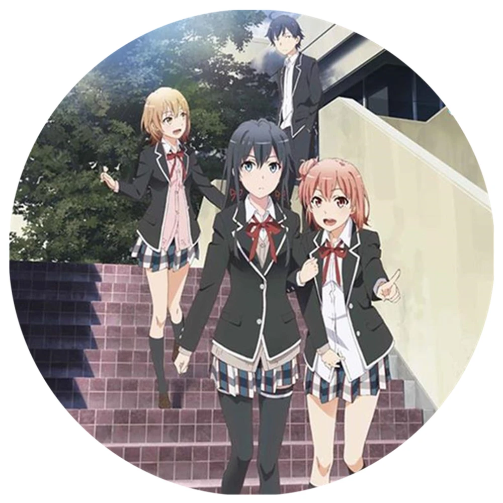 

58mm Anime My Teen Romantic Comedy SNAFU Climax Yukinoshita Yukino Yuigahama Yui Cosplay COSTUME Badge Pin SPTE Tinplate Brooch