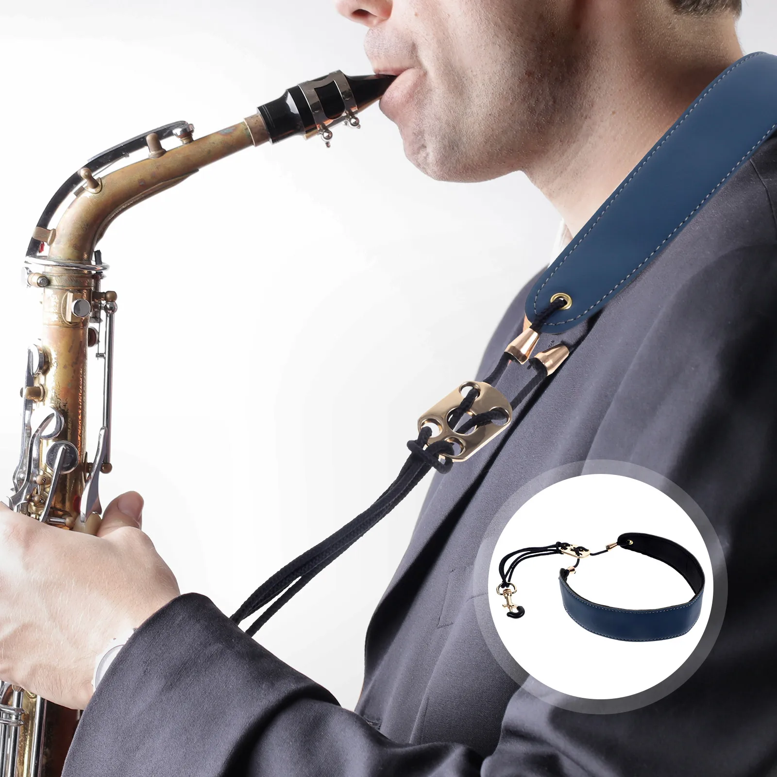

Music Instrument Strap Neck Belt Straps Replace Saxophone Alto Metal Clarinet Hanging Child
