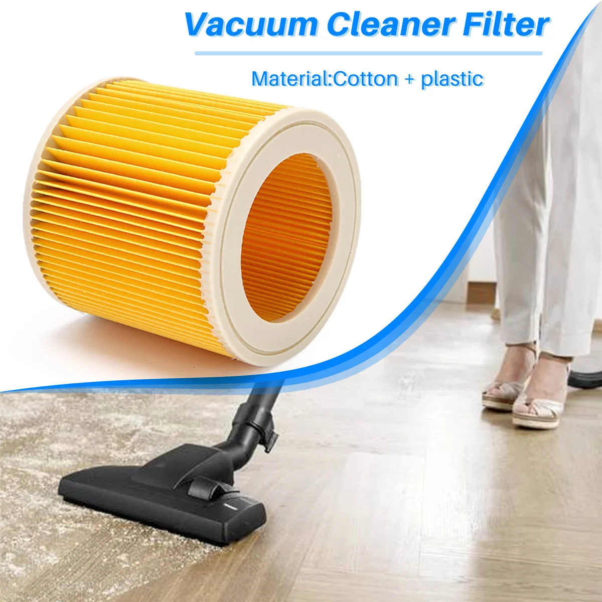 ケルヒャー-掃除機カートリッジフィルター,3個,拡張キット,細かいほこりに対する,プレミアム,wd2,wd3,wd1,mv3,mv2,wd,2個