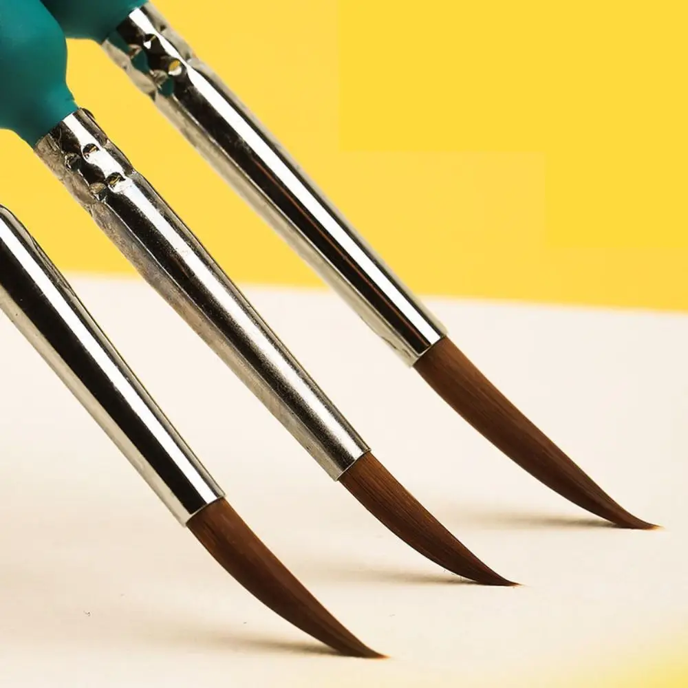 11pcs Ergonomic Handle Fine Tip Paint Brushes Set Complete Model Multifunctional Miniature Paint Brushes Wood No Shedding