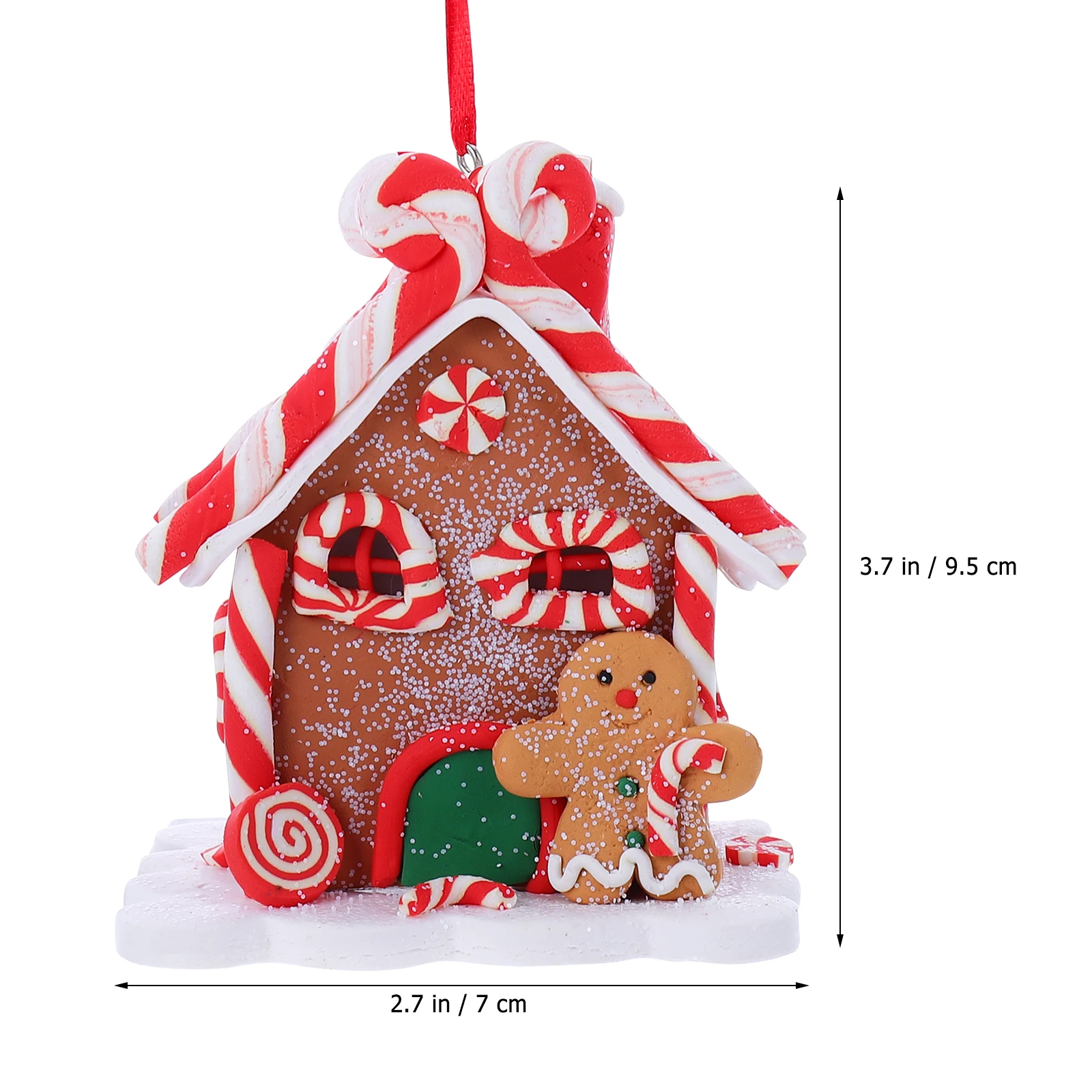 

16 Christmas House Pendant Polymer Clay Gingerbread Hanging nament Xmas Christmas Decor Tree Home Decor