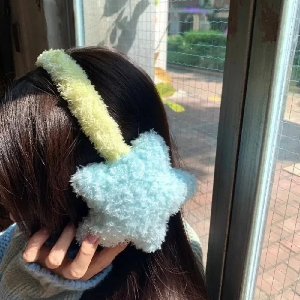 New Y2K Star Plush Earmuff Ear Protection Keep Warm Star Fluffy Earmuffs Cold Protection Ear Cover