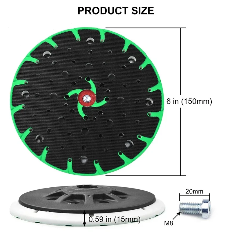 48 Hole Dry Grinding Head Grinding Pad Back-up Sanding Pad Soft Grinding Pad For&Loop Sanding Polishing Discs For Festool Sander