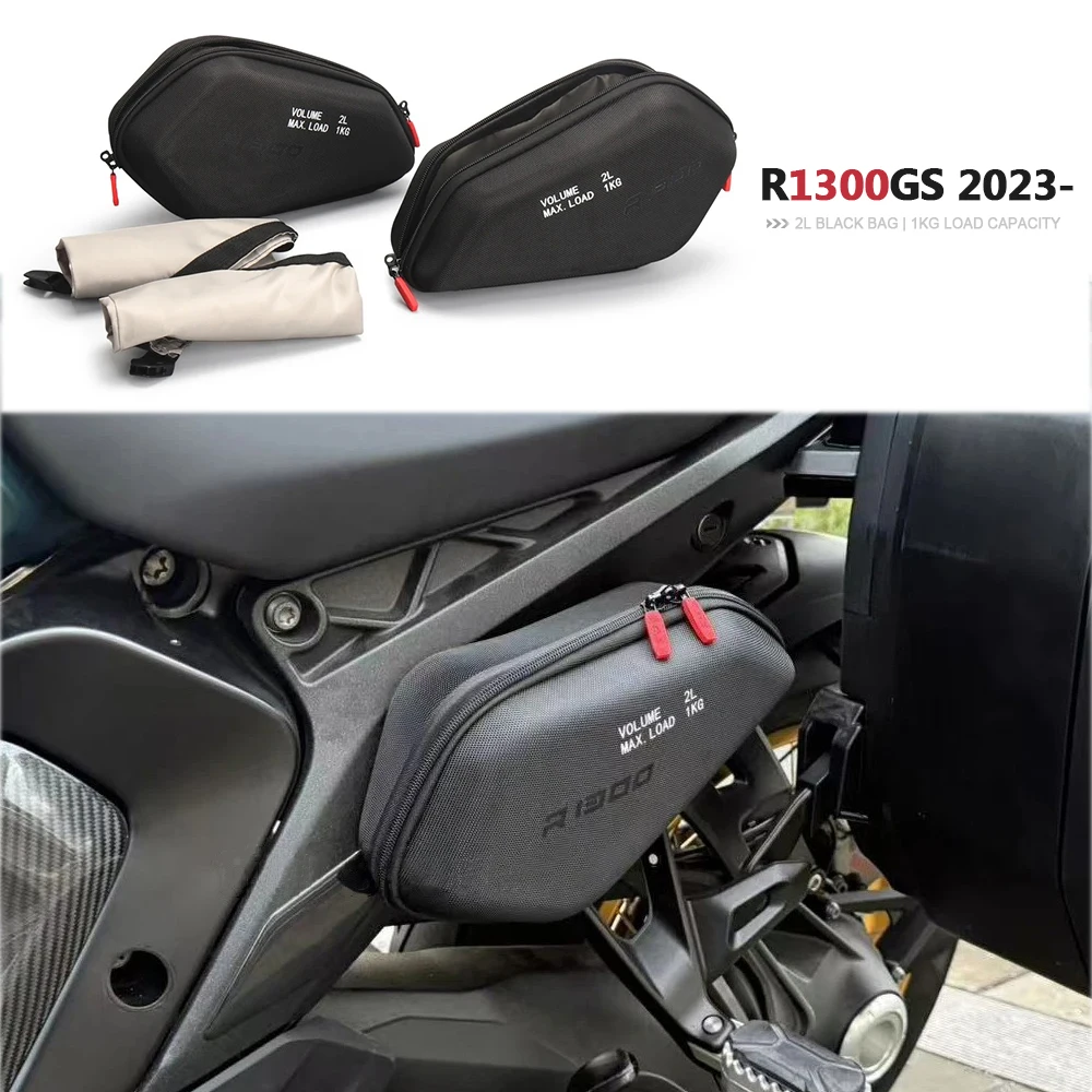 

Waterproof 2L Motorcycle Side Bags Accessories For BMW R1300GS R 1300 GS GS1300 R1300 GS 2023 2024 2025 Tool Storage Frame Bag
