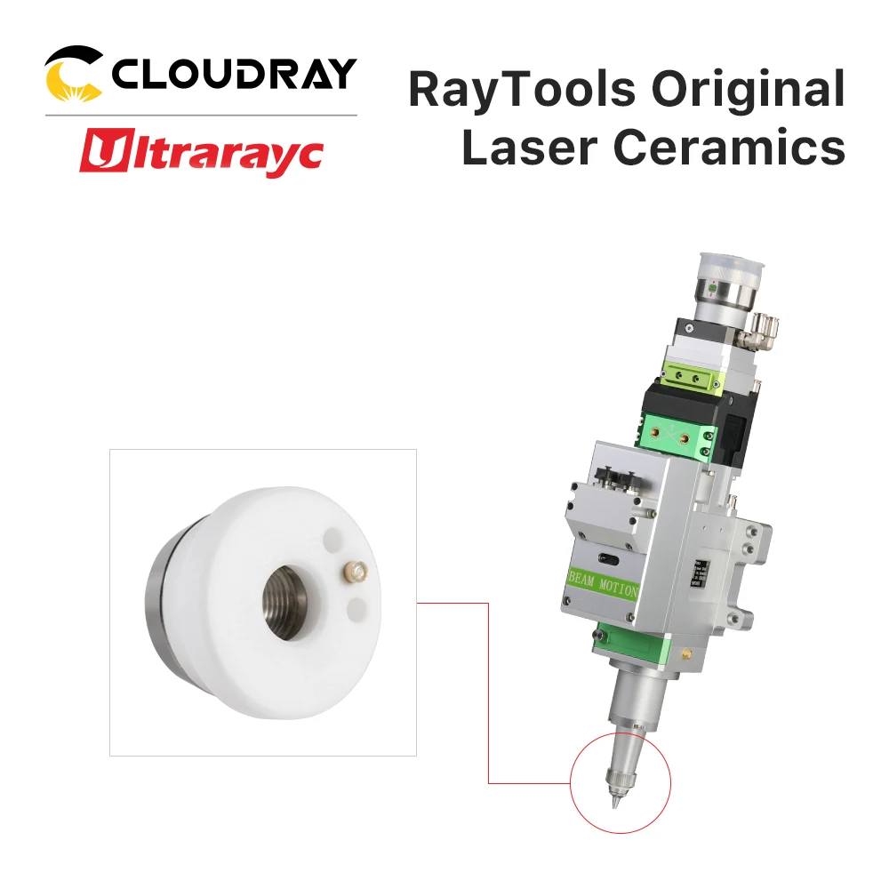 Ultrarayc Raytools originale 3D Ceramic 120515093A Dia.21.4mm 18mm filettatura M8 H12.9mm per Raytools BD04K testa di taglio Laser 3D