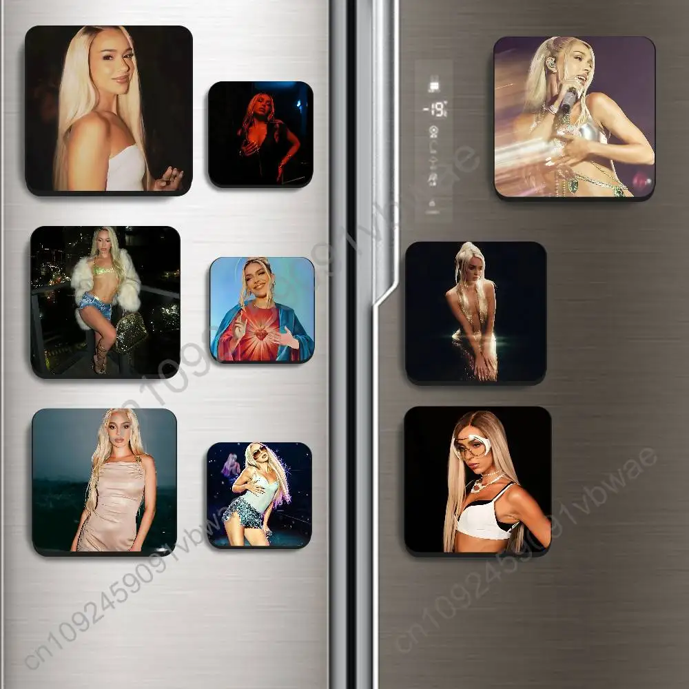 

Mas Cara Bad Gyal Black Square Plastic Fridge Magnet, for Magnetic Sticker No Trace Left, Durable, Smooth and Textured
