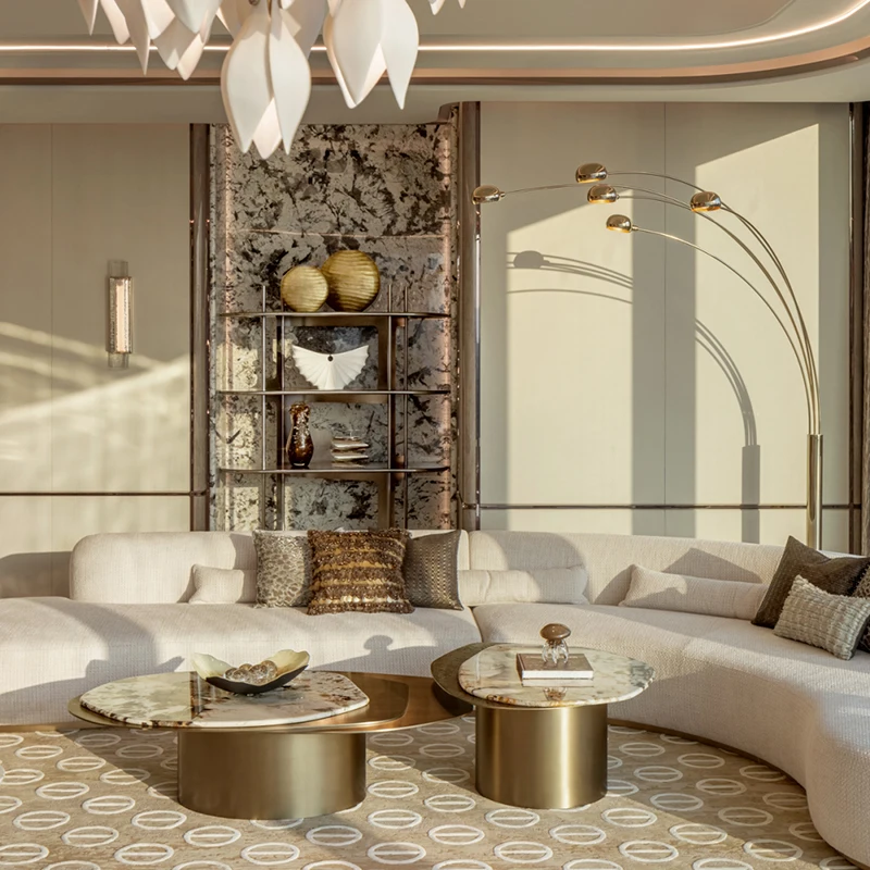 Luxus Moderne Innen Architektur Wohnzimmer Möbel Sets One-Stop-Lösung Für Villa Oder Wohnung