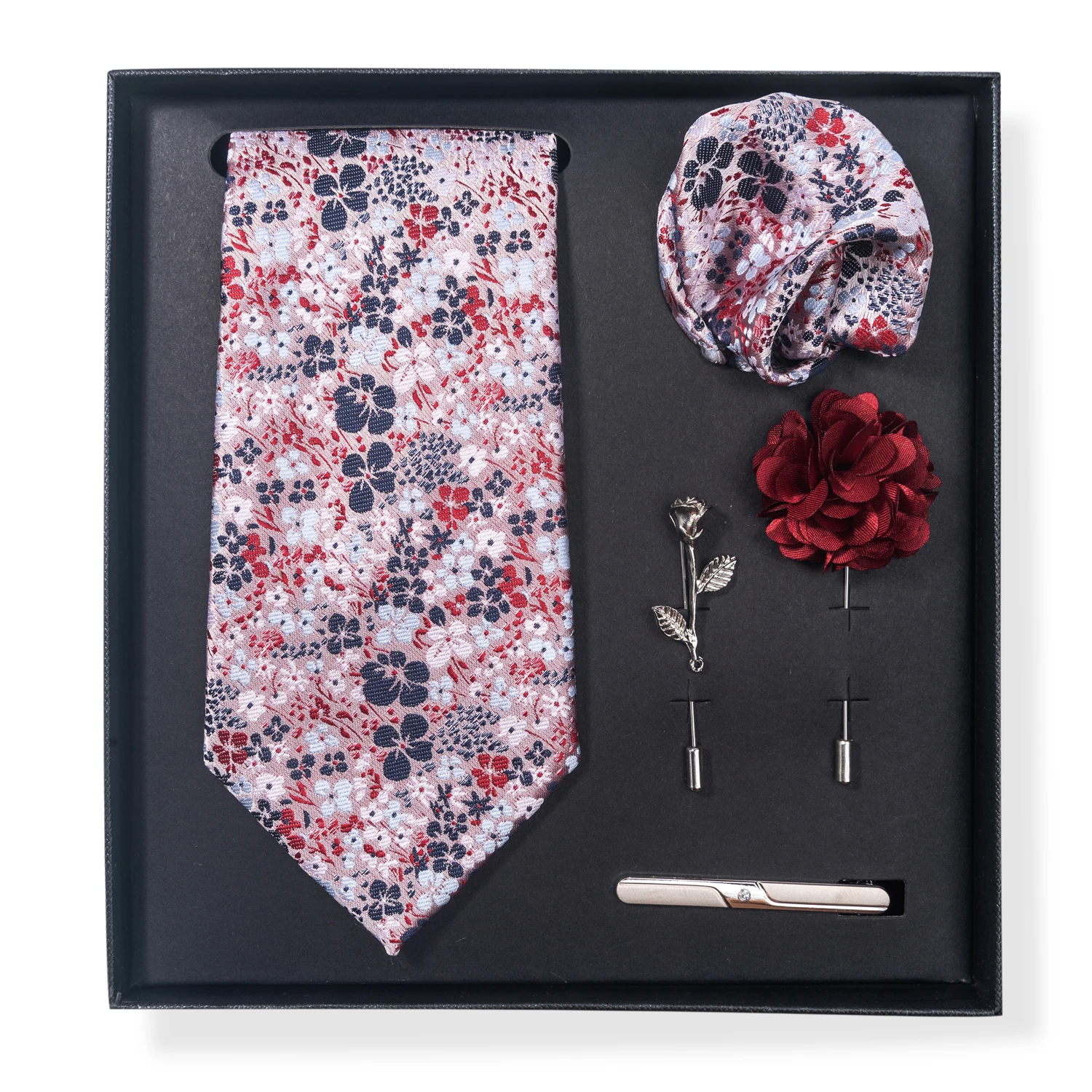 Multicolor Printed Men's Tie Gift Set, Suitable for Valentine's Day, Christmas, and Anniversary Gifts