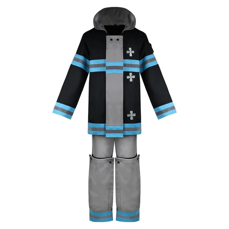 Shinra Kusakabe abrigo pantalones chaquetas fuerza Cosplay disfraz Enen no Shouboutai bomberos Asa Boiru uniforme hombres Boysa;6'x,9;y'