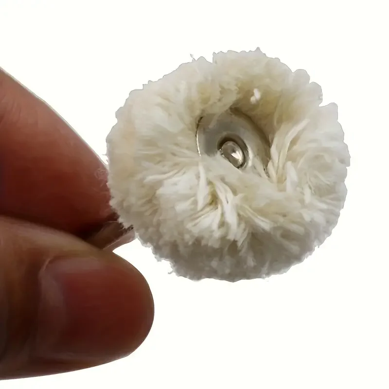 مجموعة من 10 قطعة 25 مللي متر تلميع الصوف القطن عجلة أداة دوارة ملحق ، ل أداة دوارة ملحق عجلة تلميع #5