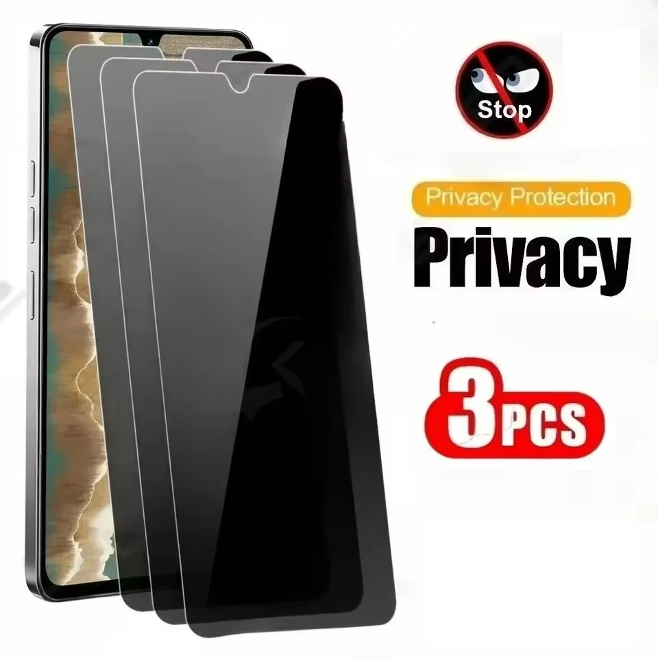 3Pcs Privacy Glass For Samsung Galaxy A52 A53 A54 A55 A70 A71 A72 A73 4G Screen Protector For F23 F34 F41 F42 F54 F54 F55 F62 5G
