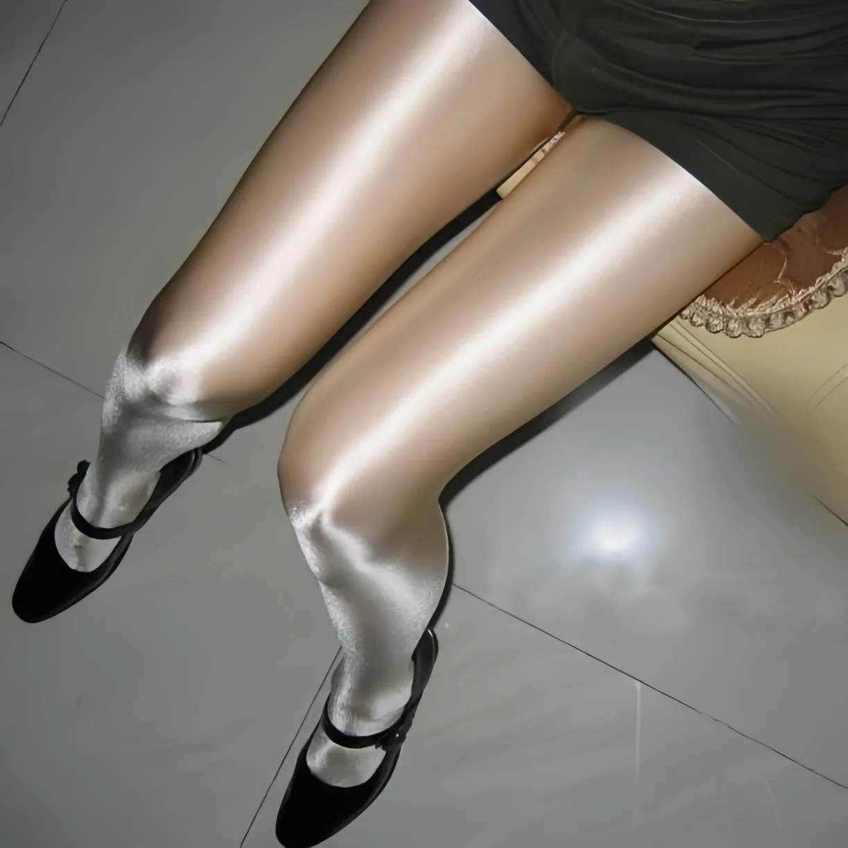 

2026New 70D High Waist Elastic Large Plus Size Shiny One-piece Oil Silk Pantyhose black thin Tights for Women XL Spring Summer