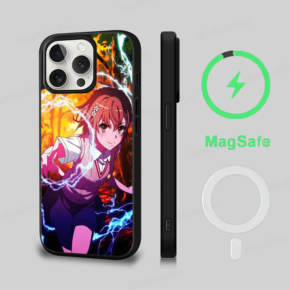 Anime M-Misaka Mikoto Cute Phone Case Magnetic Case For IPhone 16 14 13 12 11 15 Pro Max Plus For Magsafe Wireless Charge Cover