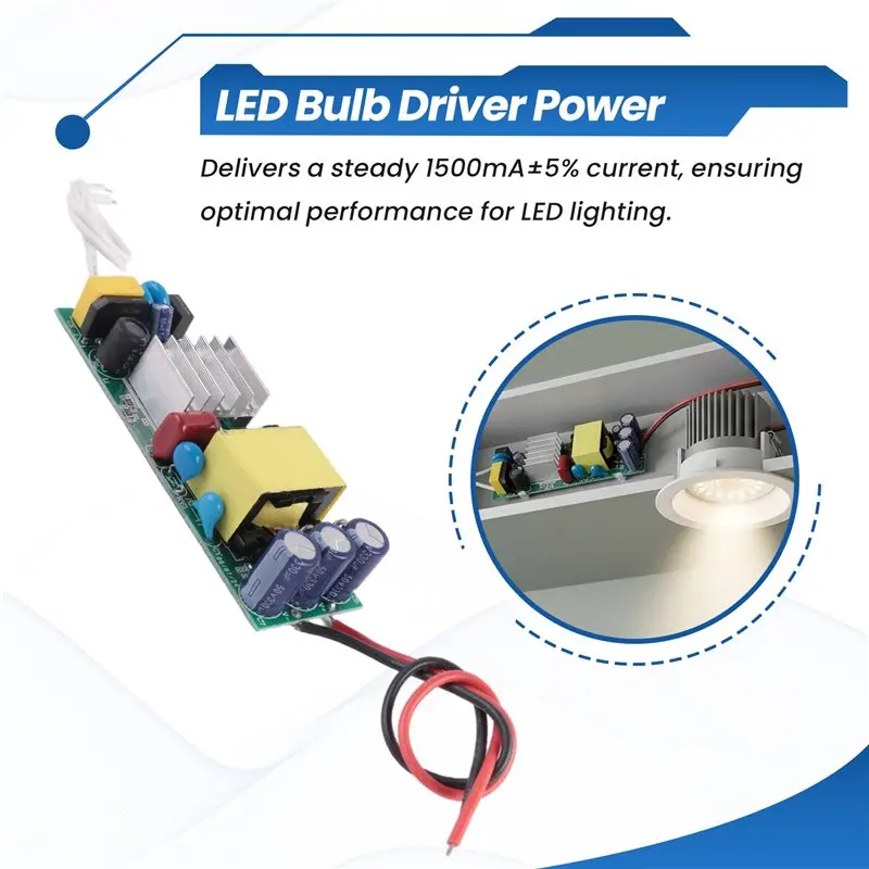 AED7-Isolation LED Bulb Driver Power 50W 1500Ma Power Supply Constant Current Control Built-In Spotlight Driver Power