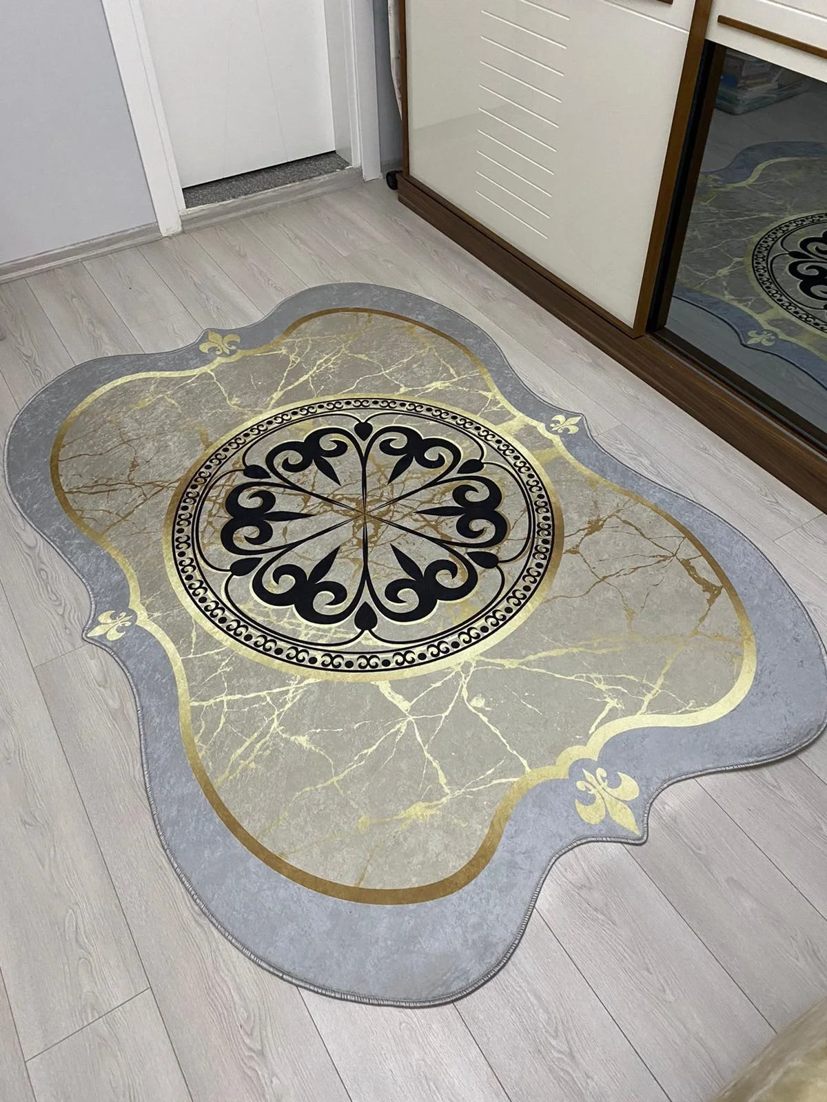 Antibacterial Washable Custom Cut Anti-Slip Floor Carpet Rugs Mat Kitchen Hallway Living Room Bedroom Lounge Rug