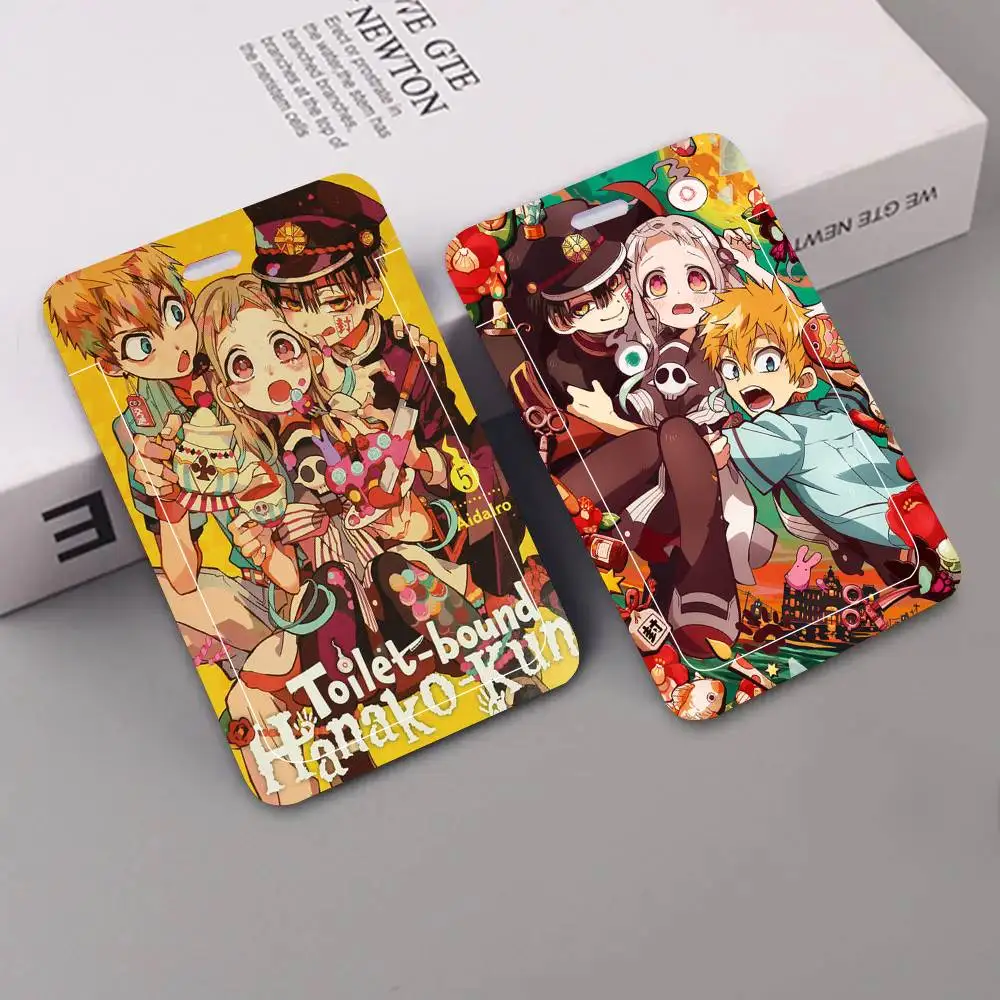 Toilet Bound Hanako Kun Black Lanyard Card Holders Student Meal Cards And Campus Ids School