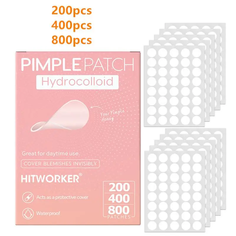 200/400/800pcs Invisible Clear Pimple Patch Set – Deep-Cleansing Hydrocolloid  Stickers Gentle & Skin-Friendly