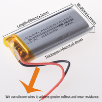 Silicone Wires 102560 JST2.0 2P 3.7V 2000mAh Rechargeable Li-Polymer Li-ion Battery 112560 Lipo Batteries