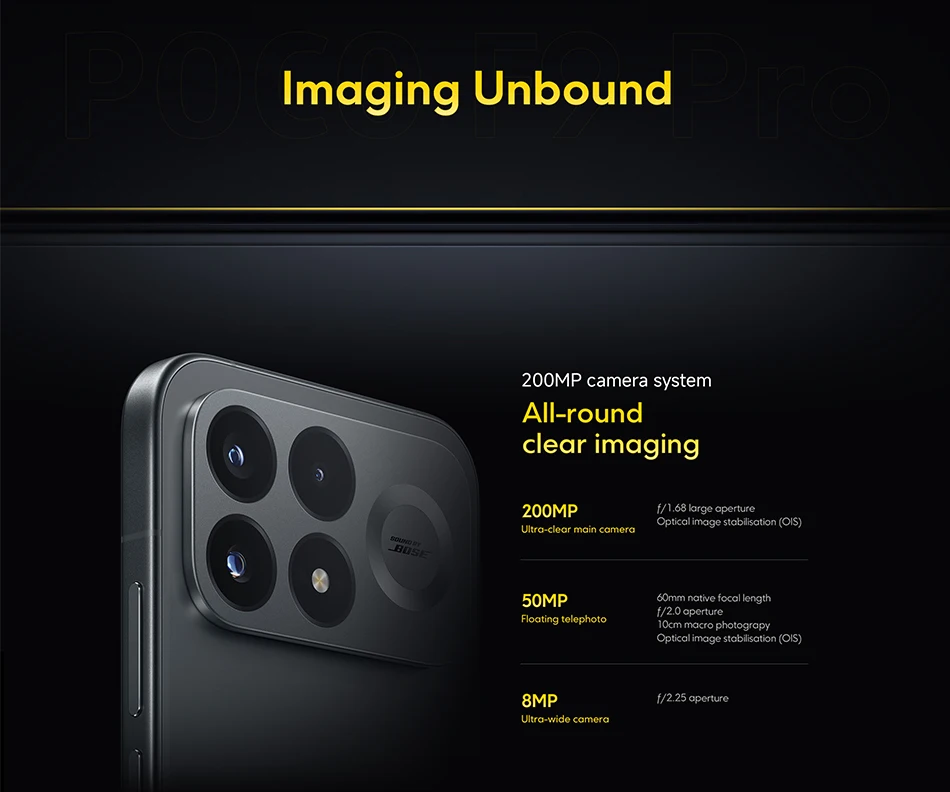 Poco F9 Pro Global Version Smartphone Snapdragon 8 Elite Gen 5 200Mp 6.59" 185Hz Display 6330Mah Battery