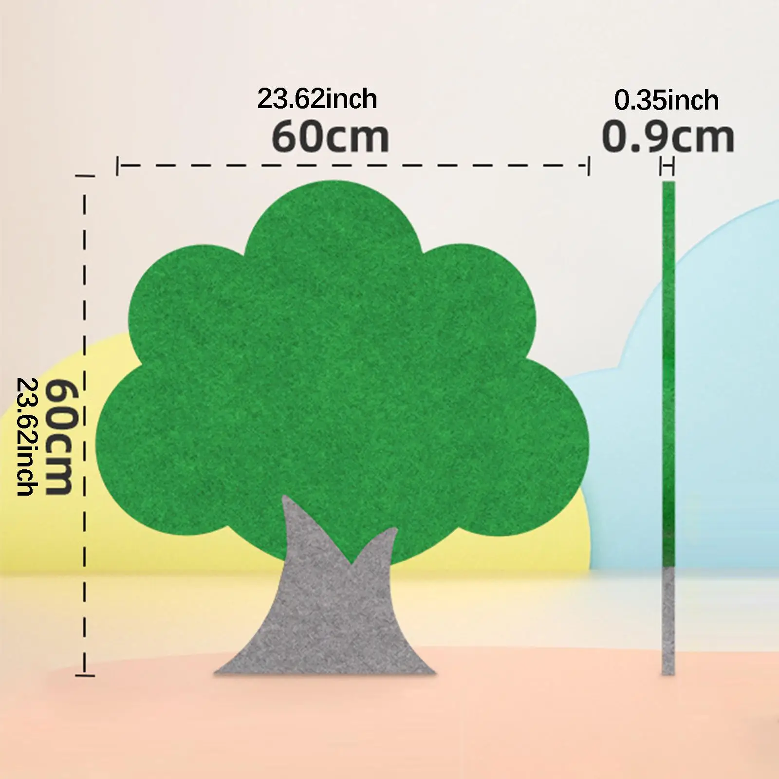 플레이 푸드 장난감 펠트 트리 매트 튼튼한 역할놀이 가상놀이 학습 장난감 주방