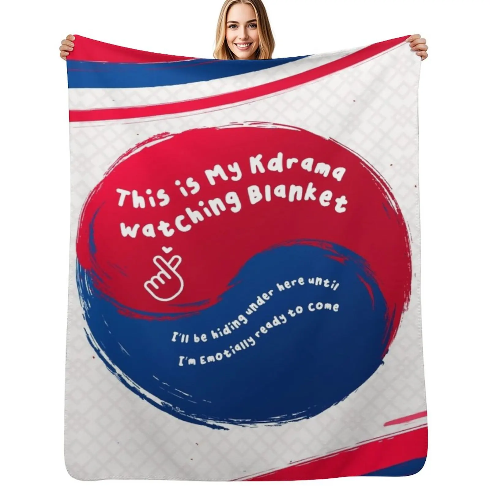 

This is My Kdrama Watching Blanket Gift for Kdrama Fans Throw Blanket Flannel Fabric Furrys Soft Nap Blankets