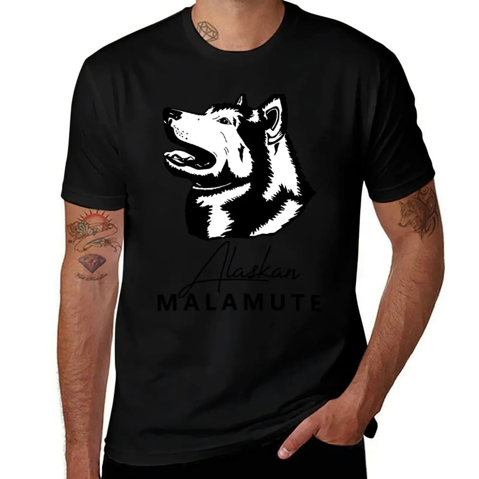 Alaskan Malamute Headstudy T-Shirt tees plus size tops boys whites vintage anime shirt men workout shirt