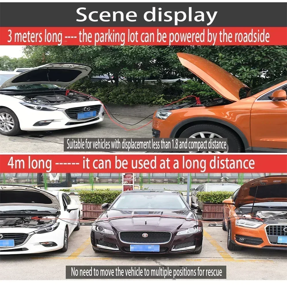 4 متر 2000A بطارية السيارة الداعم كابل الطوارئ الإشعال الانتقال كاتب سلك من الرصاص المشابك للسيارات SUV #5