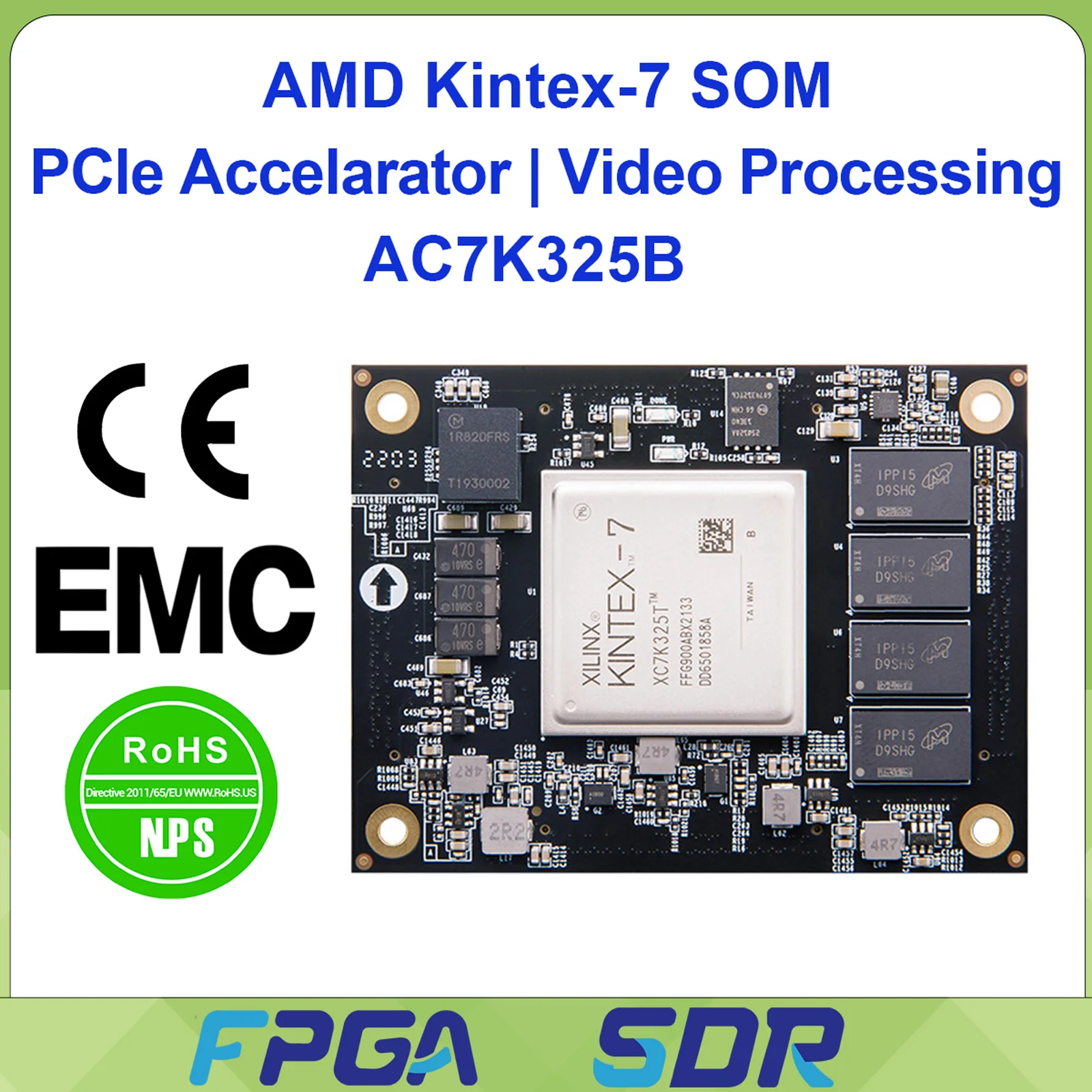 

ALINX AC7K325B FPGA SOM AMD Kintex 7 XC7K325T Система основной платы FPGA на модуле Тестирование EMC ROHS Сертификация CE