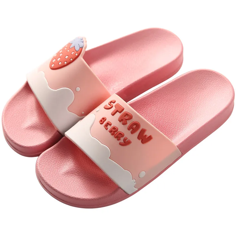 Nieuwe Slippers Zomer Schattige Cartoon Thuis Paar Fruit Uitloper Slippers