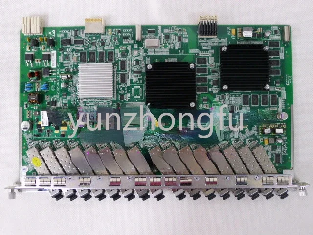 card 16 ports GPON board GTGH for ZTE C300 C320 OLT, with 16 SFP modules, high integration level