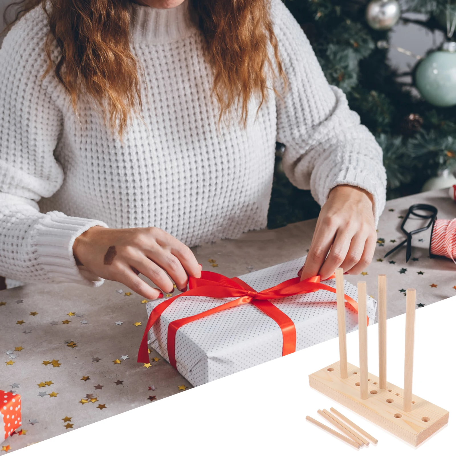 

1 set 1 Set Wooden Bow Maker Ribbon Fixing Tool For Diy Bows Wreaths Craft Ribbon Maker Weaving Tool Bow Making Supplies