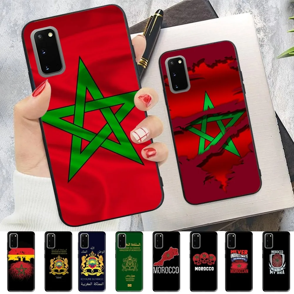 

Morocco Flag Passport Phone Case For Samsung S 9 10 20 21 22 23 30 23plus lite Ultra FE S10lite Fundas