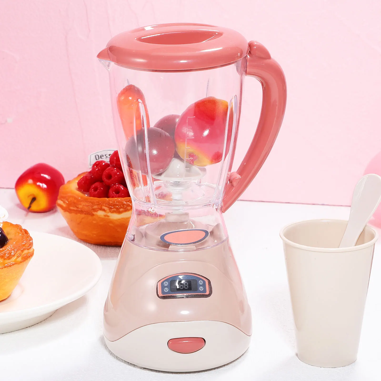 1 stks Elektrische Kids Speeltoestel Mini Juicer Voor Kinderen Simulatie Koken Veilig Stevig Plastic Compact Klein Apparaat Speelkeuken