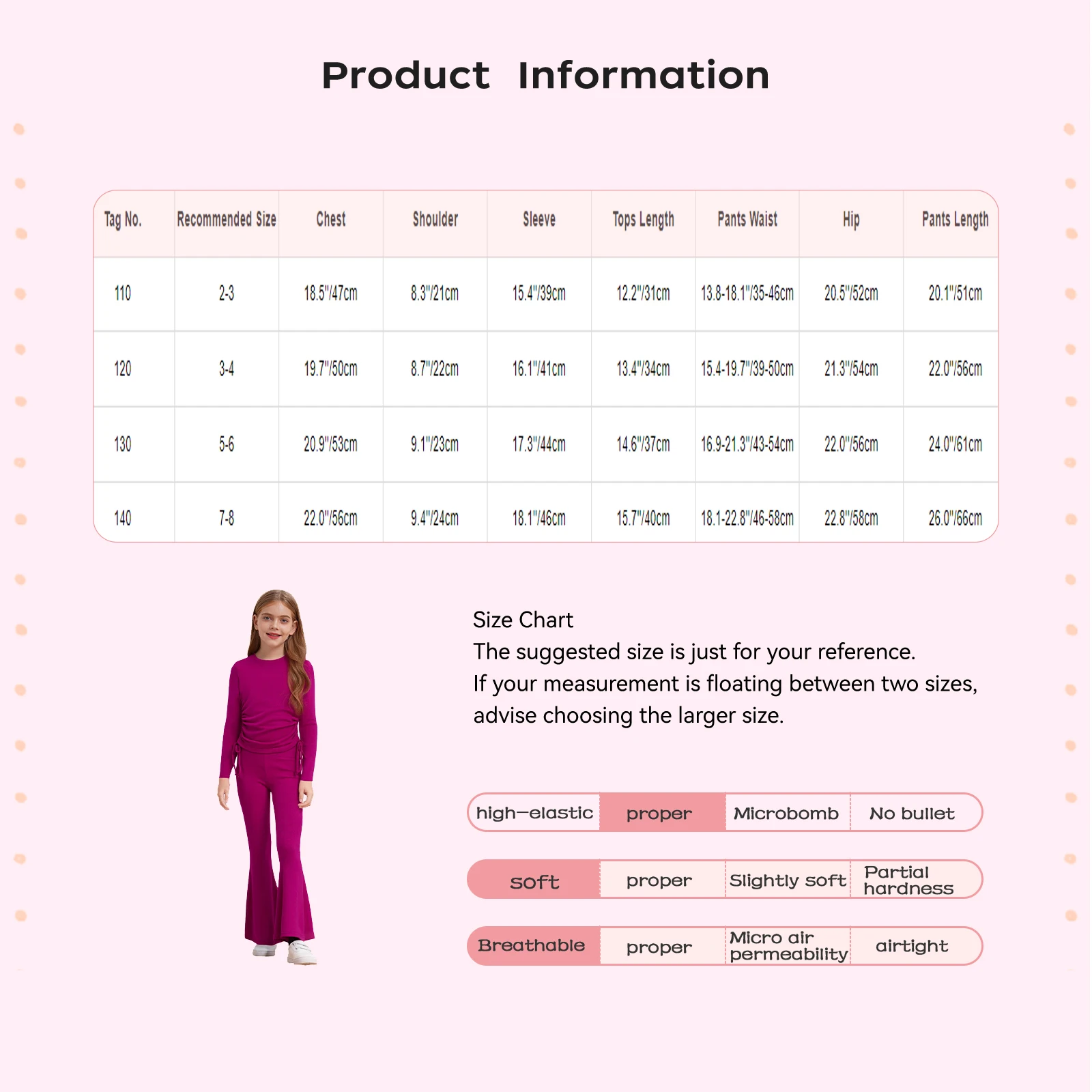 ملابس أطفال بناتي كاجوال بلون سادة وأكمام طويلة برباط مع بنطال واسع لليوجا والرقص والرياضة والجري #6