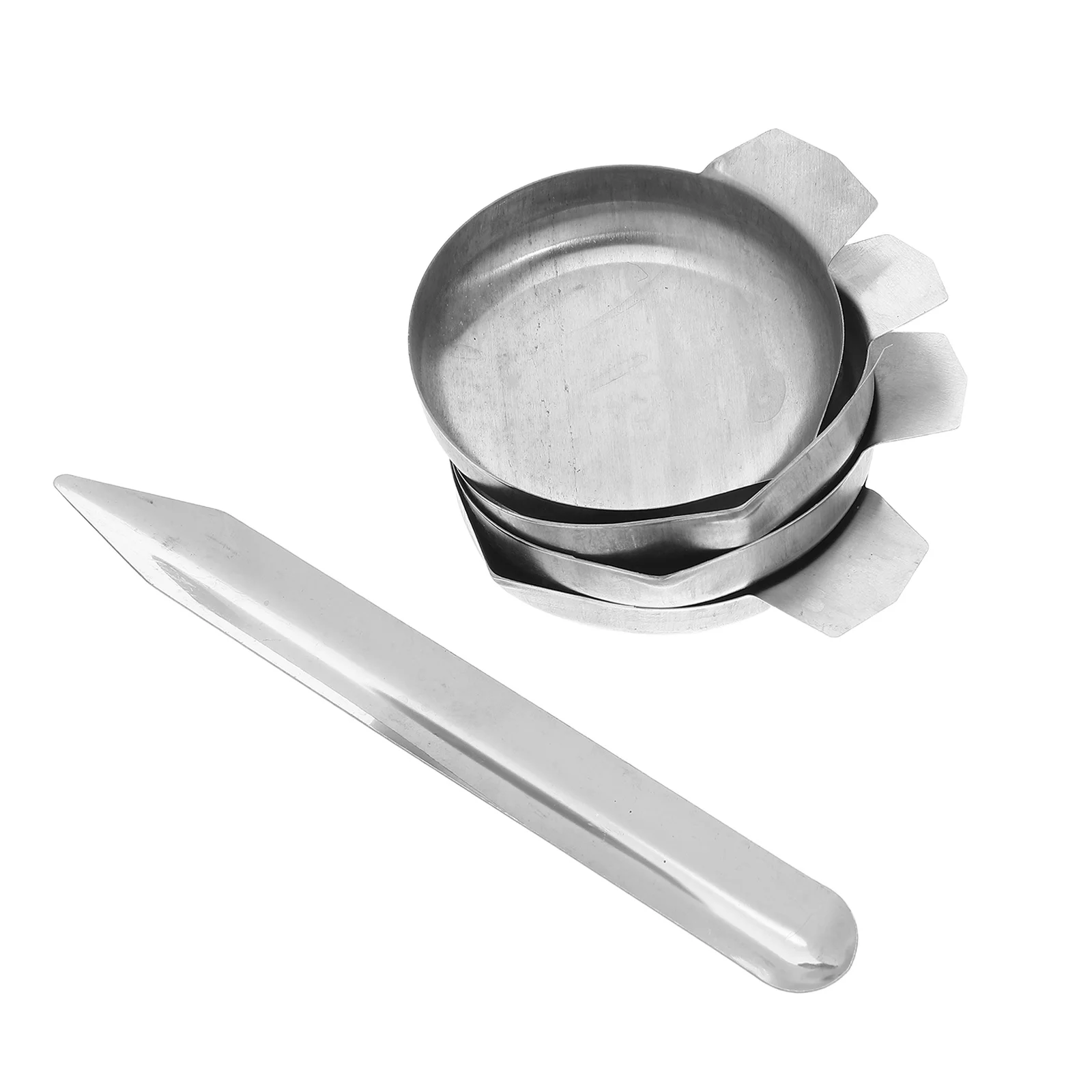 

5pcs Stainless Steel Weighing Tray Measuring Dish For Jewelry Lab Kitchen Food Digital Electronic Balance Pan