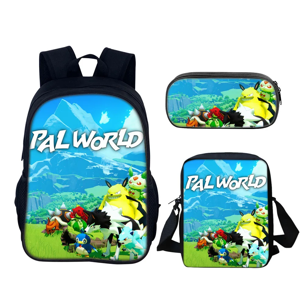 

Popular Youthful palworld 3D Print 3pcs/Set Student Travel bags Laptop Daypack Backpack Shoulder Bag Pencil Case