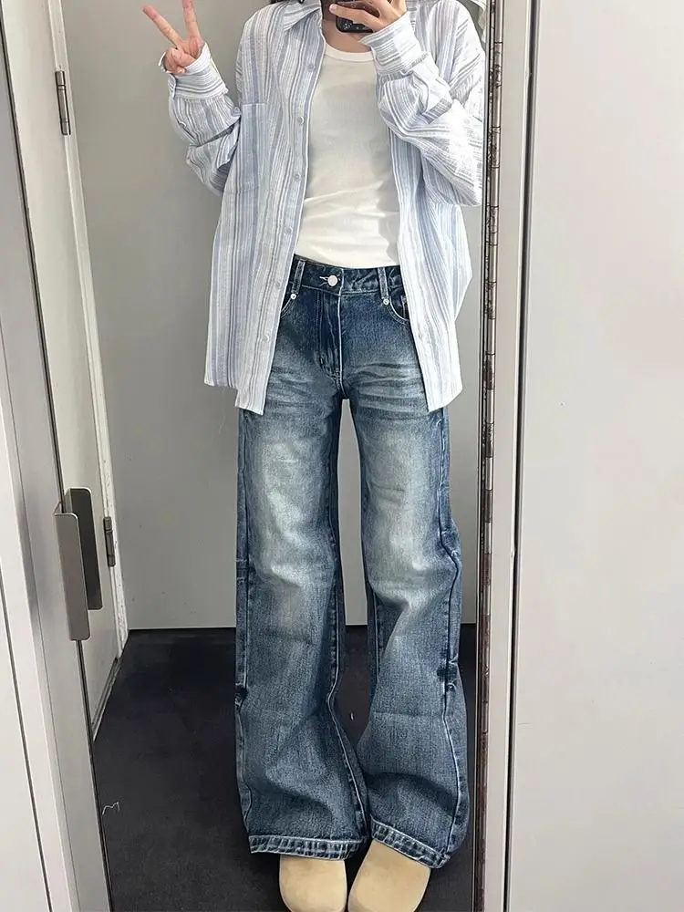 

Women Jeans Trousers For Woman Office Work Business Formal Female Clothing Denim Fashion Comfortable Elegant Chic Basic Simple