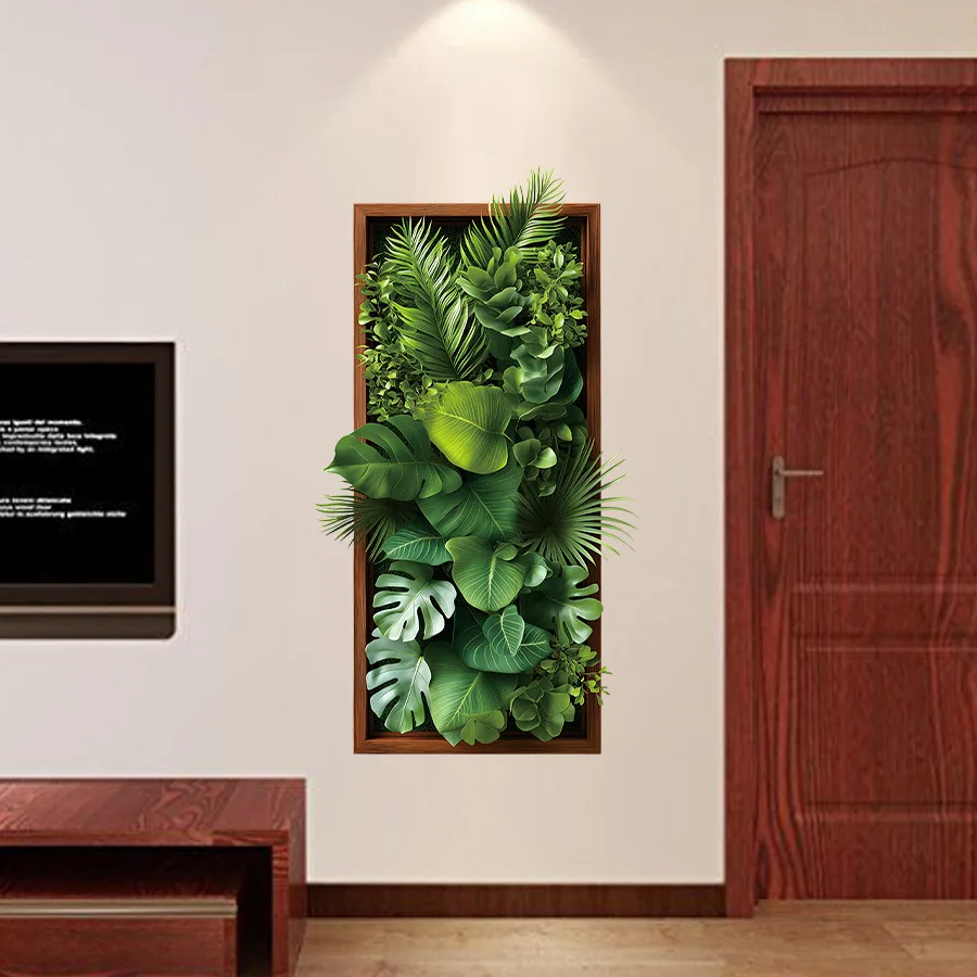 3D Green Plant Wall Sticker Creative Stickers Living Room Sofa Bedroom Background Wall Decor Self-Adhesive House Decoration view 4