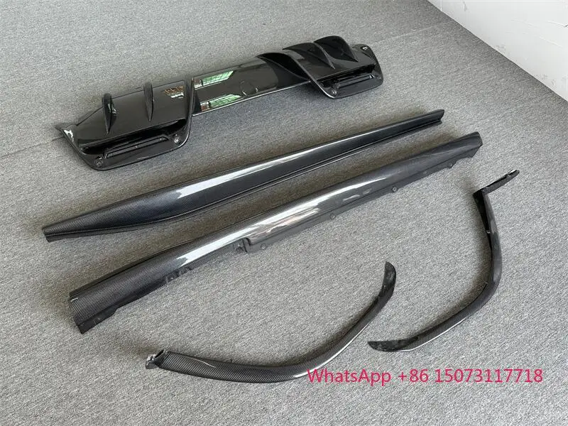 OEM نمط أجزاء السيارة الخارجية Bodykit ل 296 GTB 3K ألياف الكربون المصد الأمامي زوايا التنانير الجانبية لوحة المحرك طقم الجسم #5