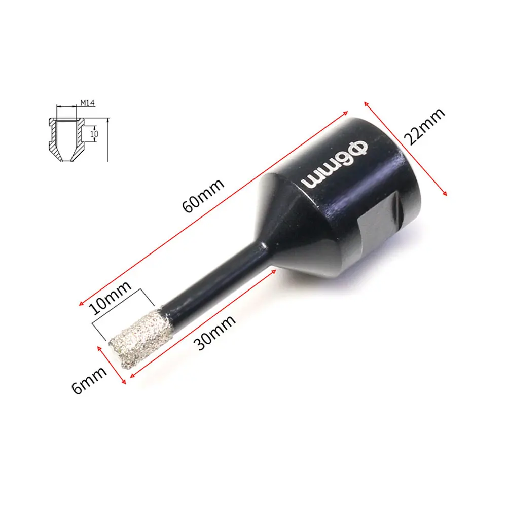 M14 6-16mm Diamant Droog Boren Core Bits Keramische Tegel Gatenzaag Graniet Marmer Boren Draad gat Opener