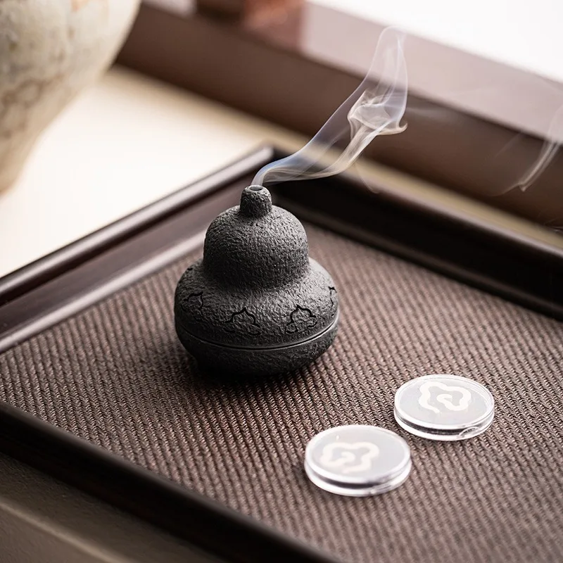 Retro Purple Clay Fulu Aromatherapy Stove, Household Ceramic Aroma Diffuser, Tea Table Decorative Ornament