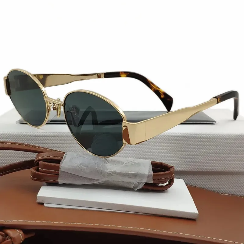 New Small Arc De Triomphe Women Round Shades Metal Frame Party Sunglasses Brand Designer Unisex Colored Summer Glasses UV400