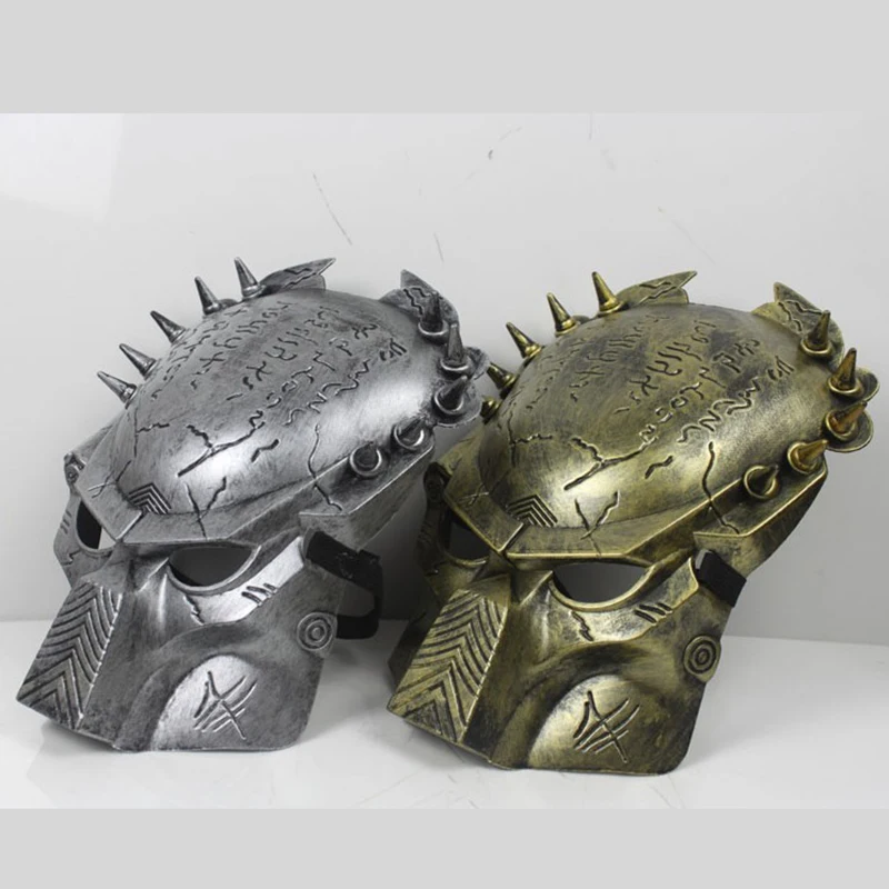 Predator Jagged Warrior Mask Movie Theme Halloween Horror Masks Predator Cosplay Party Hunter Style Toys