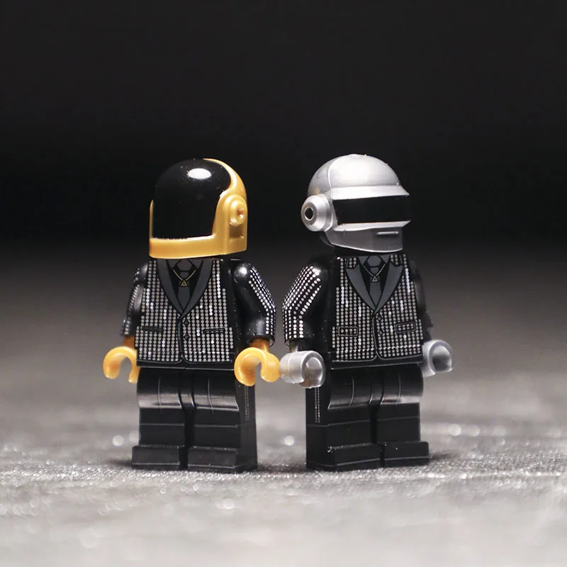 Custom Daft Punk Building Blocks  Sci Fi Assembled Bricks Figure Desktop Decoration Collectible Toy For Adult Fans