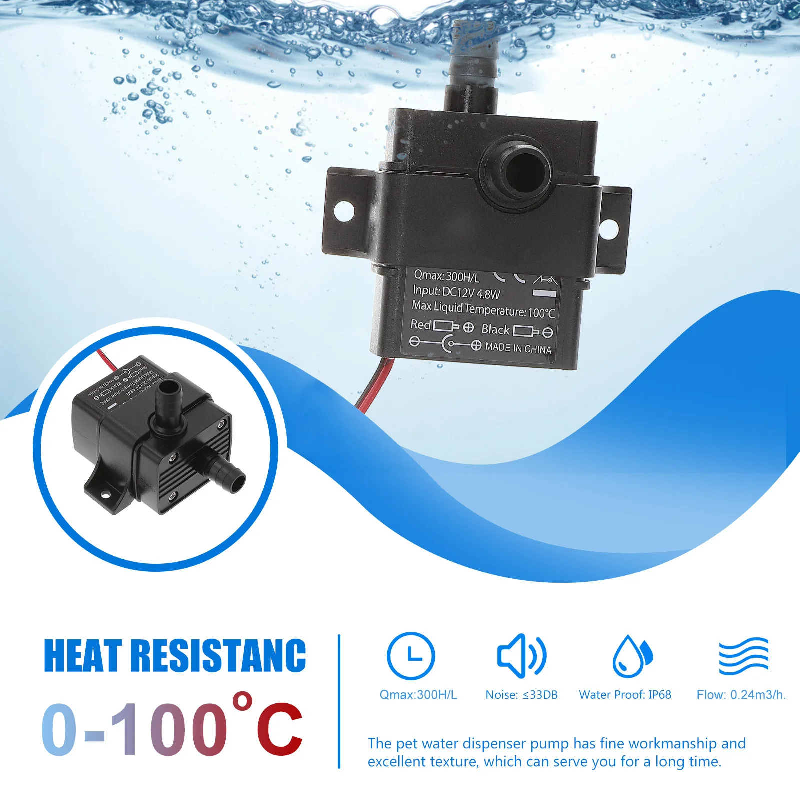 

Mini Submersible Brushless Water Pump Dc 12V Quiet Aquarium Fountain Fish Tank Circulation Submersible Water Pump